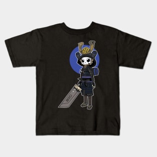 Blue Skull Samurai Kids T-Shirt